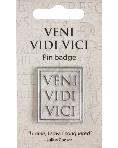 Vini Vidi Vici Enamelled Pin Badge