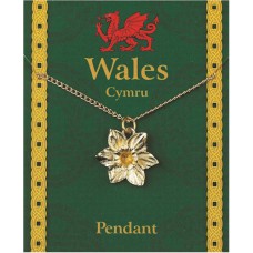 Daffodil Pendant on Chain - Gold Plated