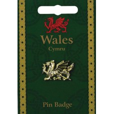 Welsh Dragon Pin Badge - Gold Plated