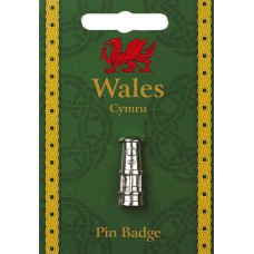 Welsh Davy Lamp Pin Badge - Pewter
