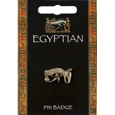 Wadjet Eye Pin Badge - Gold Plated