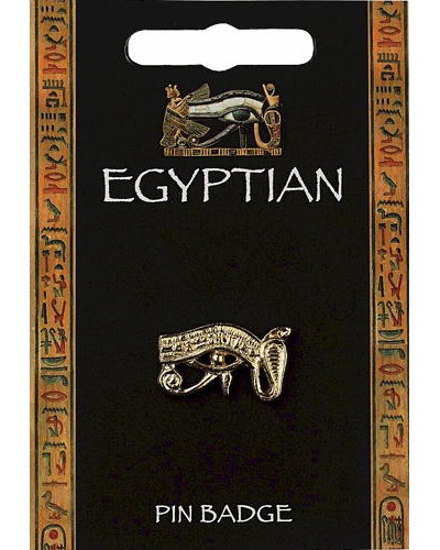 Wadjet Eye Pin Badge - Gold Plated