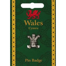 Prince of Wales Feathers Pin Badge - Pewter