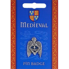 Winged Heart Pilgrim Pin Badge - Pewter