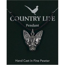 Country Fox Horse Pendant - Pewter