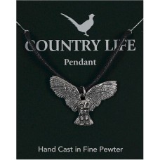 Country Life Owl Pendant - Pewter