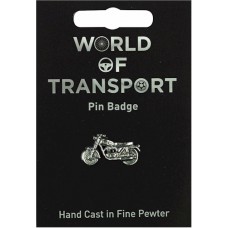Classic Motorcycle Pin Badge - Pewter