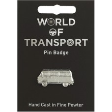 Camper Van Pin Badge - Pewter