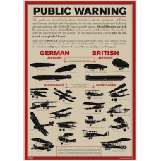World War I Aircraft Identification Poster - A3