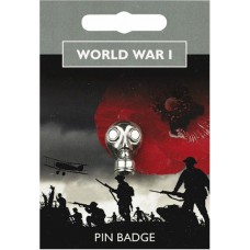 Gas Mask Pin Badge - Pewter