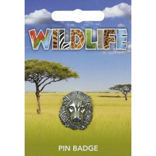 Lion Pin Badge - Pewter
